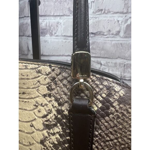 Coach Minetta Python Satchel with Crossbody Strap - Picture 8 of 15